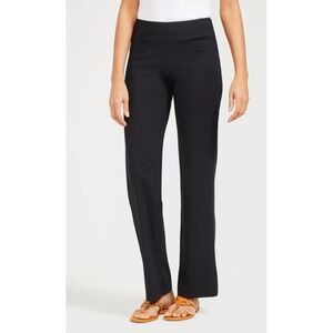 J. McLaughlin Carmel Pants Catalina Cloth Pull On Wide Leg Black Large